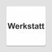 Blacked LaserTEC Leitsysteme - Acryl Schild - Eckig 12 x 12 cm - Selbstklebend - Weiß Matt - UV beständig - Für Innen und Außen (Achtung)