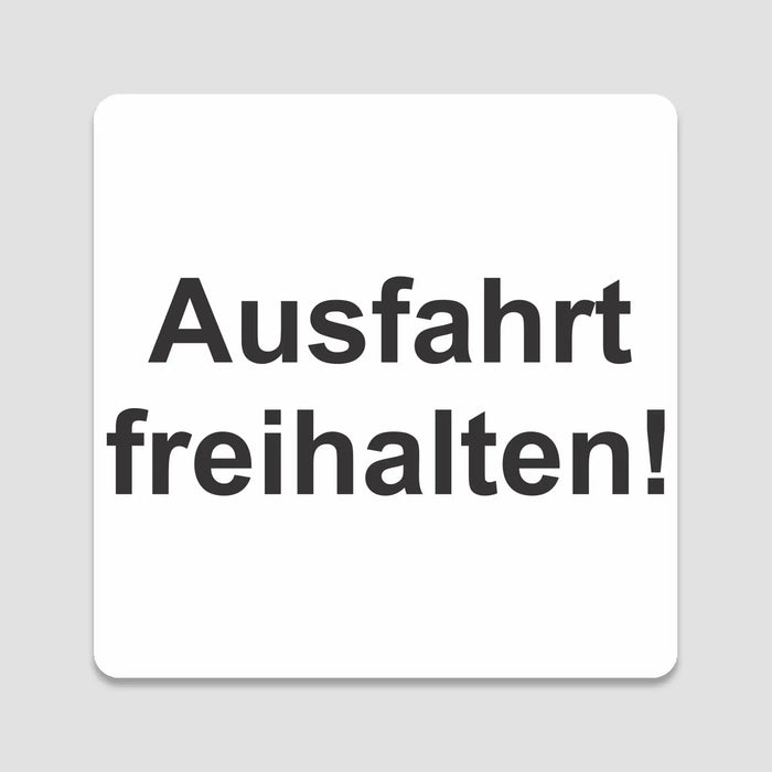 Blacked LaserTEC Leitsysteme - Acryl Schild - Eckig 12 x 12 cm - Selbstklebend - Weiß Matt - UV beständig - Für Innen und Außen (Achtung)