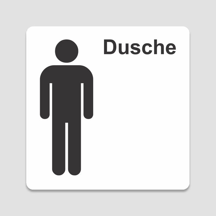 Blacked LaserTEC Leitsysteme - Acryl Schild - Eckig 12 x 12 cm - Selbstklebend - Weiß Matt - UV beständig - Für Innen und Außen (Achtung)