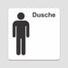 Blacked LaserTEC Leitsysteme - Acryl Schild - Eckig 12 x 12 cm - Selbstklebend - Weiß Matt - UV beständig - Für Innen und Außen (Achtung)
