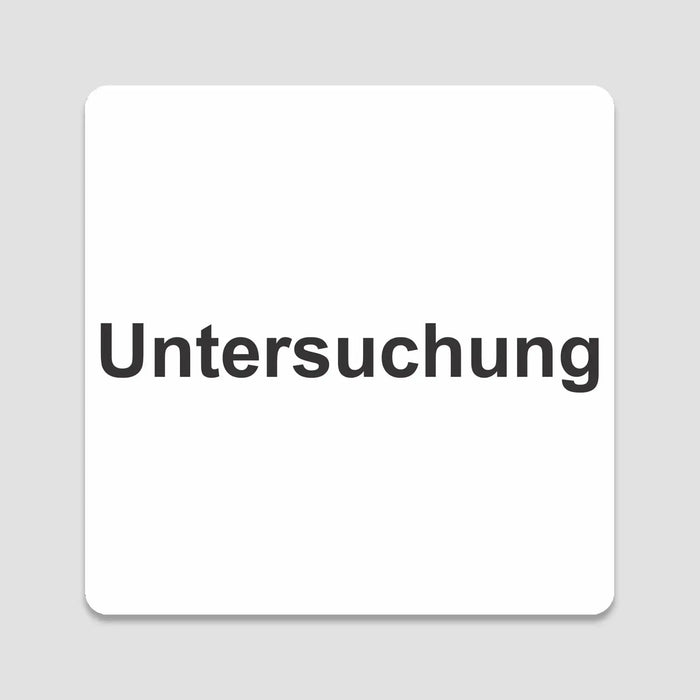 Blacked LaserTEC Leitsysteme - Acryl Schild - Eckig 12 x 12 cm - Selbstklebend - Weiß Matt - UV beständig - Für Innen und Außen (Achtung)