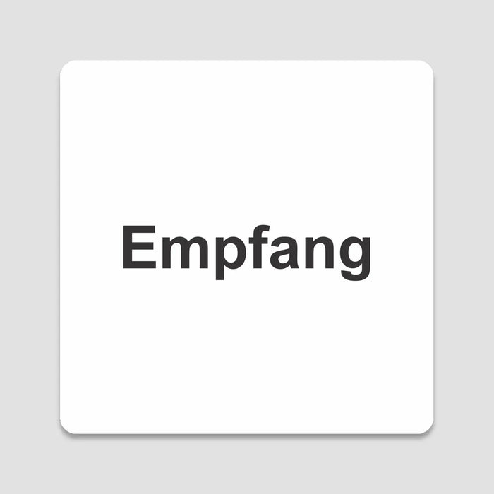 Blacked LaserTEC Leitsysteme - Acryl Schild - Eckig 12 x 12 cm - Selbstklebend - Weiß Matt - UV beständig - Für Innen und Außen (Achtung)