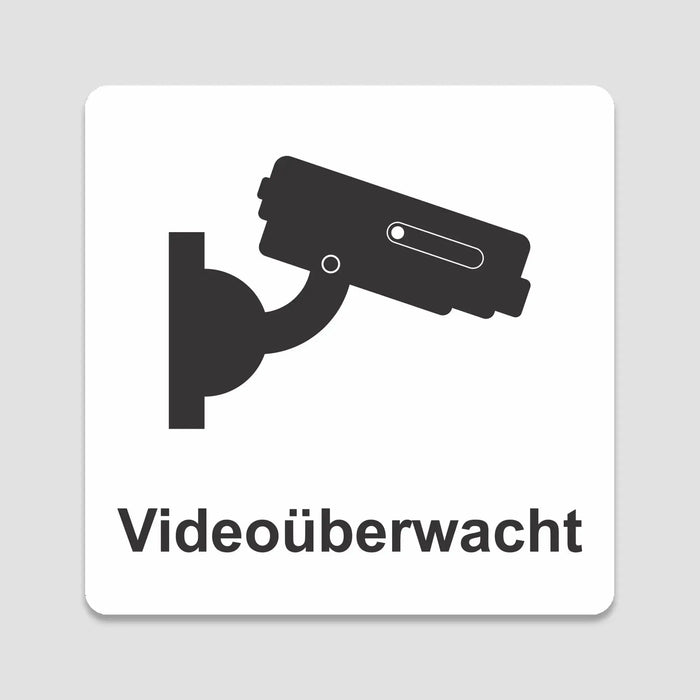 Blacked LaserTEC Leitsysteme - Acryl Schild - Eckig 12 x 12 cm - Selbstklebend - Weiß Matt - UV beständig - Für Innen und Außen (Achtung)