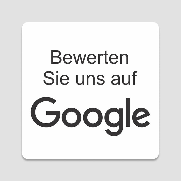Blacked LaserTEC Leitsysteme - Acryl Schild - Eckig 12 x 12 cm - Selbstklebend - Weiß Matt - UV beständig - Für Innen und Außen (Achtung)
