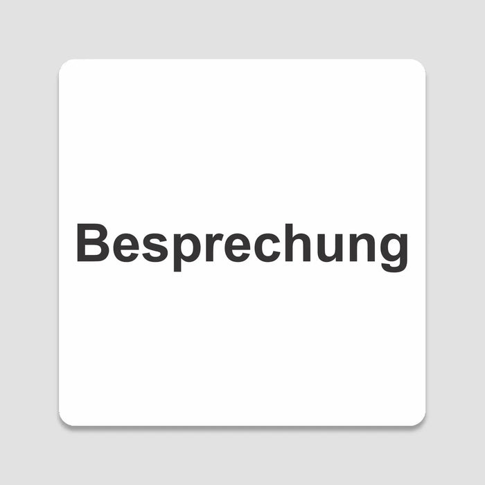 Blacked LaserTEC Leitsysteme - Acryl Schild - Eckig 12 x 12 cm - Selbstklebend - Weiß Matt - UV beständig - Für Innen und Außen (Achtung)