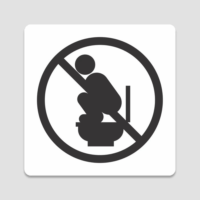 Blacked LaserTEC Leitsysteme - Acryl Schild - Eckig 12 x 12 cm - Selbstklebend - Weiß Matt - UV beständig - Für Innen und Außen (Achtung)