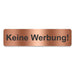 Blacked LaserTEC Leitsysteme - Acryl Schild - Eckig 4 x 16 cm - Selbstklebend - Kupfer gebürstet - Metall-Optik - UV beständig - Für Innen und Außen (Achtung)