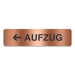 Blacked LaserTEC Leitsysteme - Acryl Schild - Eckig 4 x 16 cm - Selbstklebend - Kupfer gebürstet - Metall-Optik - UV beständig - Für Innen und Außen (Achtung)