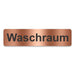 Blacked LaserTEC Leitsysteme - Acryl Schild - Eckig 4 x 16 cm - Selbstklebend - Kupfer gebürstet - Metall-Optik - UV beständig - Für Innen und Außen (Achtung)