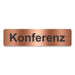 Blacked LaserTEC Leitsysteme - Acryl Schild - Eckig 4 x 16 cm - Selbstklebend - Kupfer gebürstet - Metall-Optik - UV beständig - Für Innen und Außen (Achtung)