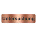 Blacked LaserTEC Leitsysteme - Acryl Schild - Eckig 4 x 16 cm - Selbstklebend - Kupfer gebürstet - Metall-Optik - UV beständig - Für Innen und Außen (Achtung)