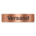Blacked LaserTEC Leitsysteme - Acryl Schild - Eckig 4 x 16 cm - Selbstklebend - Kupfer gebürstet - Metall-Optik - UV beständig - Für Innen und Außen (Achtung)