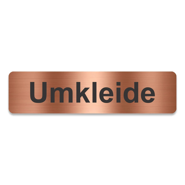 Blacked LaserTEC Leitsysteme - Acryl Schild - Eckig 4 x 16 cm - Selbstklebend - Kupfer gebürstet - Metall-Optik - UV beständig - Für Innen und Außen (Achtung)
