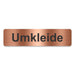 Blacked LaserTEC Leitsysteme - Acryl Schild - Eckig 4 x 16 cm - Selbstklebend - Kupfer gebürstet - Metall-Optik - UV beständig - Für Innen und Außen (Achtung)