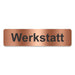 Blacked LaserTEC Leitsysteme - Acryl Schild - Eckig 4 x 16 cm - Selbstklebend - Kupfer gebürstet - Metall-Optik - UV beständig - Für Innen und Außen (Achtung)