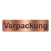 Blacked LaserTEC Leitsysteme - Acryl Schild - Eckig 4 x 16 cm - Selbstklebend - Kupfer gebürstet - Metall-Optik - UV beständig - Für Innen und Außen (Achtung)