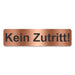 Blacked LaserTEC Leitsysteme - Acryl Schild - Eckig 4 x 16 cm - Selbstklebend - Kupfer gebürstet - Metall-Optik - UV beständig - Für Innen und Außen (Achtung)