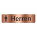 Blacked LaserTEC Leitsysteme - Acryl Schild - Eckig 4 x 16 cm - Selbstklebend - Kupfer gebürstet - Metall-Optik - UV beständig - Für Innen und Außen (Achtung)
