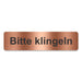 Blacked LaserTEC Leitsysteme - Acryl Schild - Eckig 4 x 16 cm - Selbstklebend - Kupfer gebürstet - Metall-Optik - UV beständig - Für Innen und Außen (Achtung)