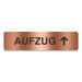 Blacked LaserTEC Leitsysteme - Acryl Schild - Eckig 4 x 16 cm - Selbstklebend - Kupfer gebürstet - Metall-Optik - UV beständig - Für Innen und Außen (Achtung)