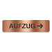 Blacked LaserTEC Leitsysteme - Acryl Schild - Eckig 4 x 16 cm - Selbstklebend - Kupfer gebürstet - Metall-Optik - UV beständig - Für Innen und Außen (Achtung)
