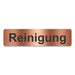 Blacked LaserTEC Leitsysteme - Acryl Schild - Eckig 4 x 16 cm - Selbstklebend - Kupfer gebürstet - Metall-Optik - UV beständig - Für Innen und Außen (Achtung)