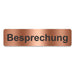 Blacked LaserTEC Leitsysteme - Acryl Schild - Eckig 4 x 16 cm - Selbstklebend - Kupfer gebürstet - Metall-Optik - UV beständig - Für Innen und Außen (Achtung)