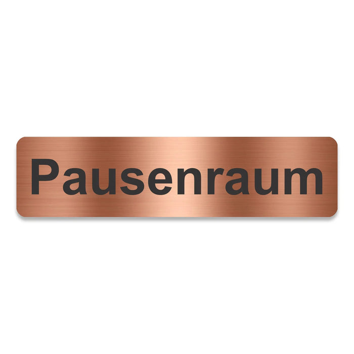 Blacked LaserTEC Leitsysteme - Acryl Schild - Eckig 4 x 16 cm - Selbstklebend - Kupfer gebürstet - Metall-Optik - UV beständig - Für Innen und Außen (Achtung)