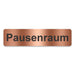 Blacked LaserTEC Leitsysteme - Acryl Schild - Eckig 4 x 16 cm - Selbstklebend - Kupfer gebürstet - Metall-Optik - UV beständig - Für Innen und Außen (Achtung)