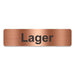 Blacked LaserTEC Leitsysteme - Acryl Schild - Eckig 4 x 16 cm - Selbstklebend - Kupfer gebürstet - Metall-Optik - UV beständig - Für Innen und Außen (Achtung)