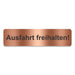 Blacked LaserTEC Leitsysteme - Acryl Schild - Eckig 4 x 16 cm - Selbstklebend - Kupfer gebürstet - Metall-Optik - UV beständig - Für Innen und Außen (Achtung)