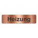 Blacked LaserTEC Leitsysteme - Acryl Schild - Eckig 4 x 16 cm - Selbstklebend - Kupfer gebürstet - Metall-Optik - UV beständig - Für Innen und Außen (Achtung)