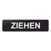 Blacked LaserTEC Leitsysteme - Acryl Schild - Eckig 4 x 16 cm - Selbstklebend - Schwarz Matt - UV beständig - Für Innen und Außen (Achtung)