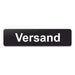 Blacked LaserTEC Leitsysteme - Acryl Schild - Eckig 4 x 16 cm - Selbstklebend - Schwarz Matt - UV beständig - Für Innen und Außen (Achtung)