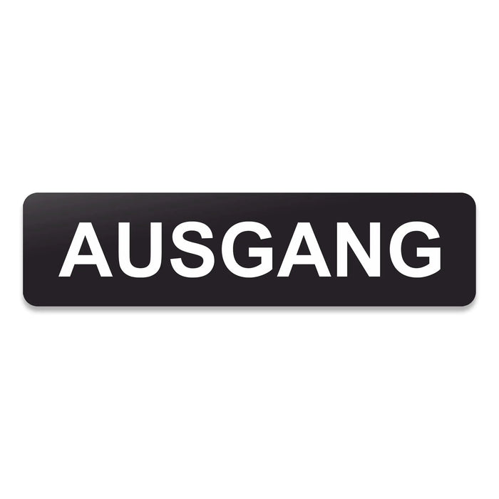 Blacked LaserTEC Leitsysteme - Acryl Schild - Eckig 4 x 16 cm - Selbstklebend - Schwarz Matt - UV beständig - Für Innen und Außen (Achtung)