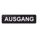Blacked LaserTEC Leitsysteme - Acryl Schild - Eckig 4 x 16 cm - Selbstklebend - Schwarz Matt - UV beständig - Für Innen und Außen (Achtung)
