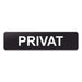 Blacked LaserTEC Leitsysteme - Acryl Schild - Eckig 4 x 16 cm - Selbstklebend - Schwarz Matt - UV beständig - Für Innen und Außen (Achtung)