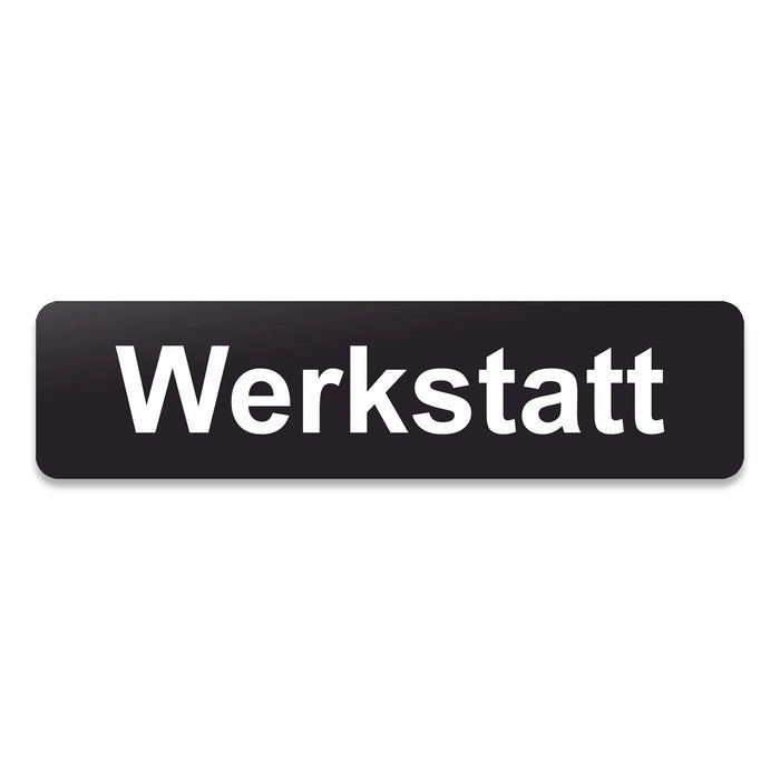 Blacked LaserTEC Leitsysteme - Acryl Schild - Eckig 4 x 16 cm - Selbstklebend - Schwarz Matt - UV beständig - Für Innen und Außen (Achtung)