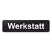 Blacked LaserTEC Leitsysteme - Acryl Schild - Eckig 4 x 16 cm - Selbstklebend - Schwarz Matt - UV beständig - Für Innen und Außen (Achtung)