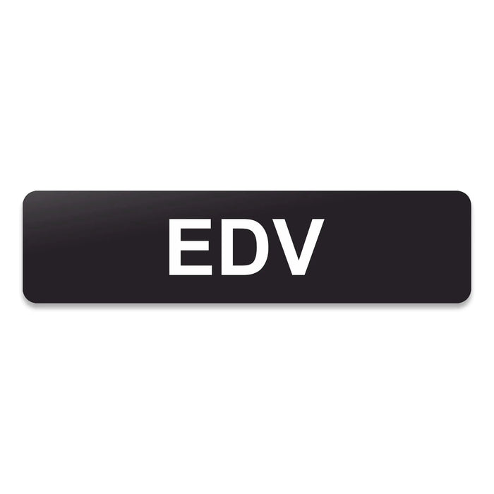 Blacked LaserTEC Leitsysteme - Acryl Schild - Eckig 4 x 16 cm - Selbstklebend - Schwarz Matt - UV beständig - Für Innen und Außen (Achtung)