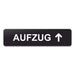Blacked LaserTEC Leitsysteme - Acryl Schild - Eckig 4 x 16 cm - Selbstklebend - Schwarz Matt - UV beständig - Für Innen und Außen (Achtung)