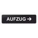Blacked LaserTEC Leitsysteme - Acryl Schild - Eckig 4 x 16 cm - Selbstklebend - Schwarz Matt - UV beständig - Für Innen und Außen (Achtung)