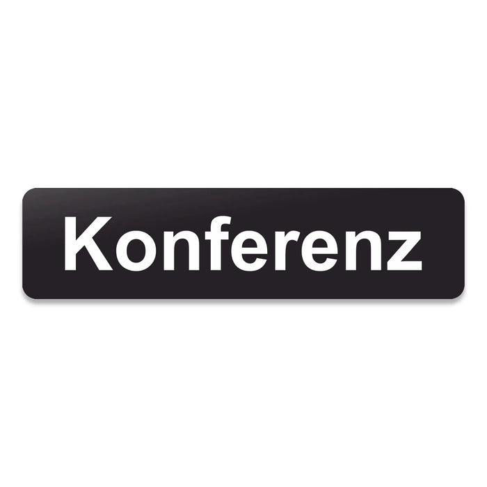 Blacked LaserTEC Leitsysteme - Acryl Schild - Eckig 4 x 16 cm - Selbstklebend - Schwarz Matt - UV beständig - Für Innen und Außen (Achtung)