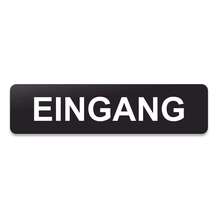 Blacked LaserTEC Leitsysteme - Acryl Schild - Eckig 4 x 16 cm - Selbstklebend - Schwarz Matt - UV beständig - Für Innen und Außen (Achtung)