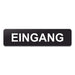 Blacked LaserTEC Leitsysteme - Acryl Schild - Eckig 4 x 16 cm - Selbstklebend - Schwarz Matt - UV beständig - Für Innen und Außen (Achtung)