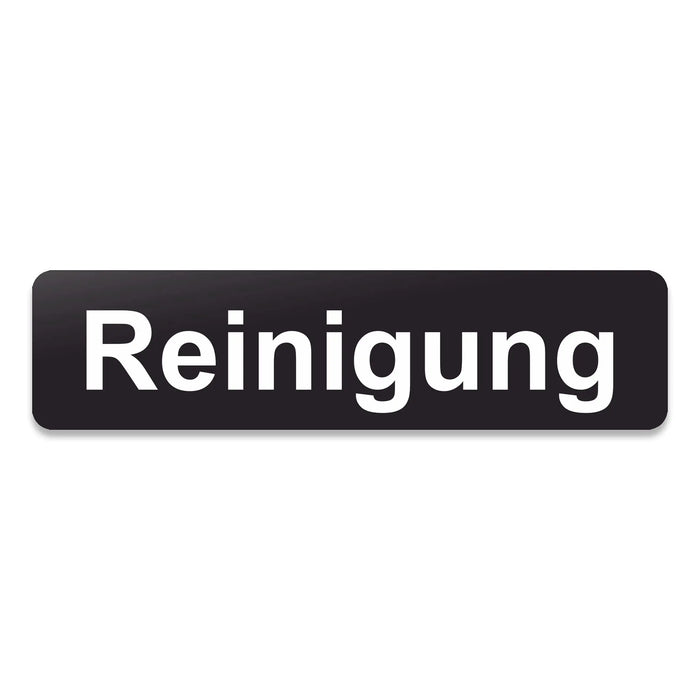 Blacked LaserTEC Leitsysteme - Acryl Schild - Eckig 4 x 16 cm - Selbstklebend - Schwarz Matt - UV beständig - Für Innen und Außen (Achtung)