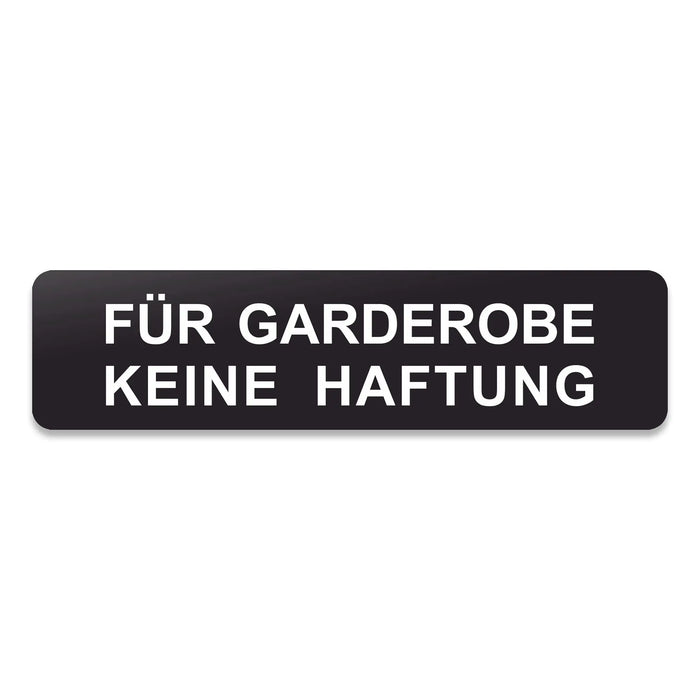 Blacked LaserTEC Leitsysteme - Acryl Schild - Eckig 4 x 16 cm - Selbstklebend - Schwarz Matt - UV beständig - Für Innen und Außen (Achtung)