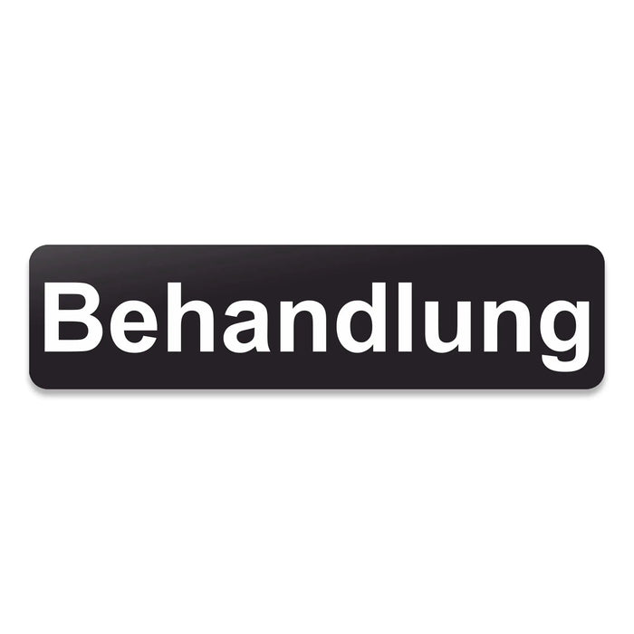Blacked LaserTEC Leitsysteme - Acryl Schild - Eckig 4 x 16 cm - Selbstklebend - Schwarz Matt - UV beständig - Für Innen und Außen (Achtung)