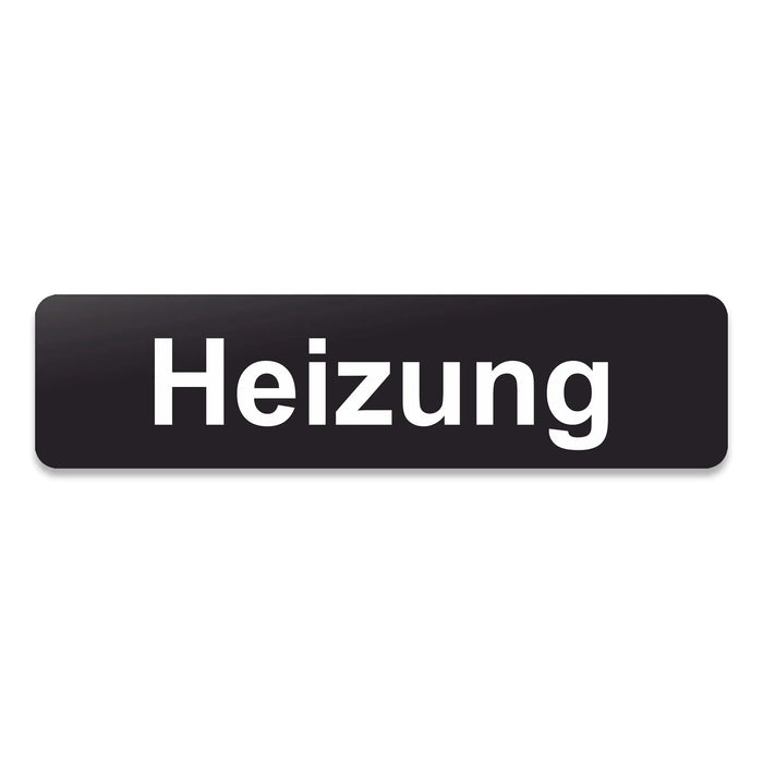 Blacked LaserTEC Leitsysteme - Acryl Schild - Eckig 4 x 16 cm - Selbstklebend - Schwarz Matt - UV beständig - Für Innen und Außen (Achtung)