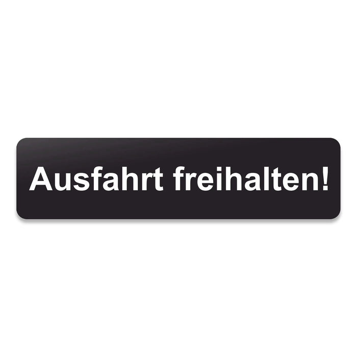 Blacked LaserTEC Leitsysteme - Acryl Schild - Eckig 4 x 16 cm - Selbstklebend - Schwarz Matt - UV beständig - Für Innen und Außen (Achtung)